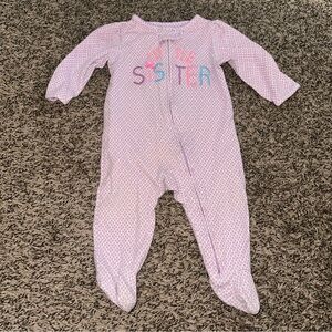 5 for $25 Carter's Pink and Purple 'Little Sister' Footie